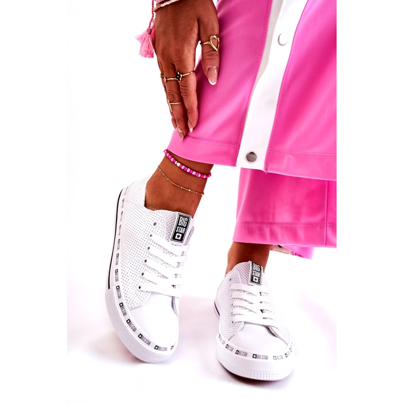 Női cipők Big Star Openwork White FF274024 fehér 1