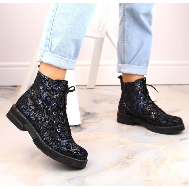 Kényelmes hőszigetelt bőrcsizma Rieker W RKR637 többszínű sokszínű 2