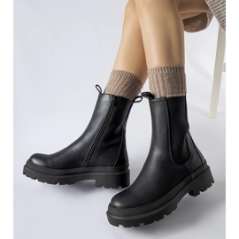 Fekete enyhén szigetelt Bethesda bokacsizma 1