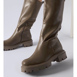 Meana barna szigetelt lapos csizma 1