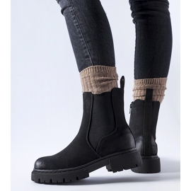 Piedalue fekete szigetelt matt bokacsizma 1