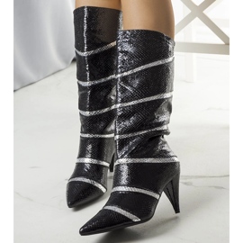 Fekete és ezüst Nevzo hőszigetelt csizma 1