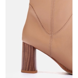 Marco Shoes Magas sarkú csizma bézs 1