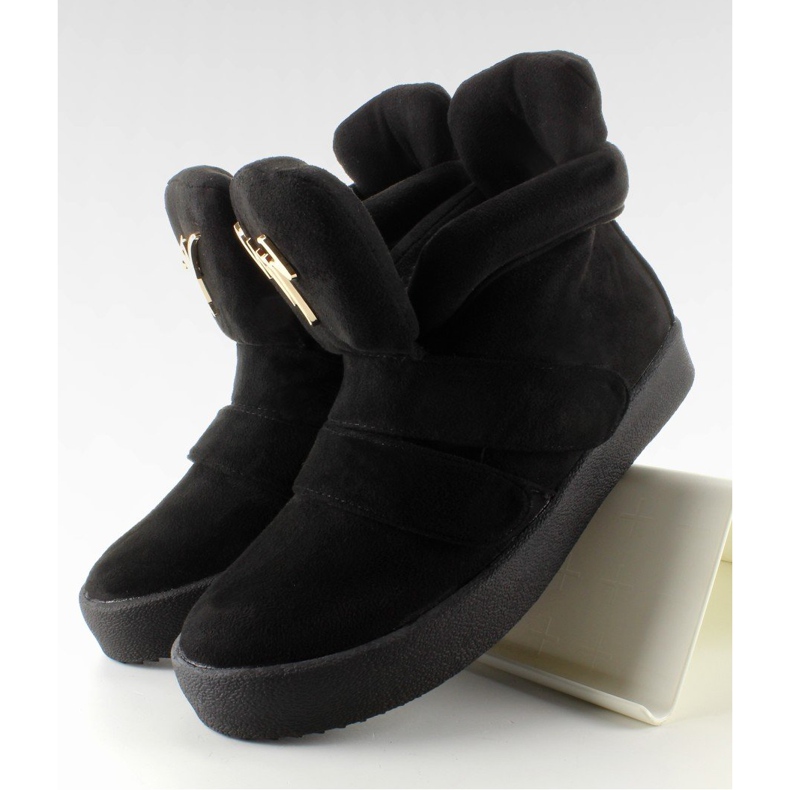 GF-jx29 Fekete velúr tornacipő 2