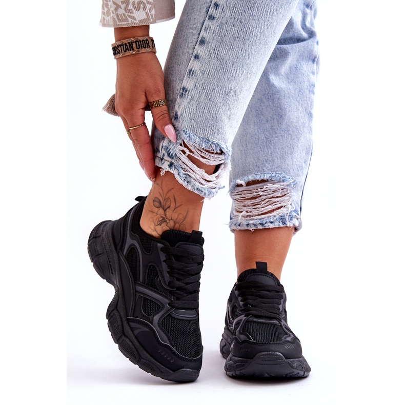 Női fekete sportcipő 7