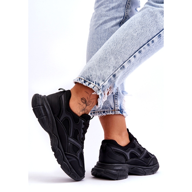 Női fekete sportcipő 3