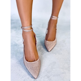 Bonnie Nude kövekkel megkötött tűk rózsaszín 1