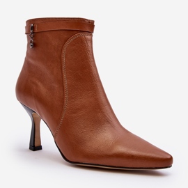 Bőr női bokacsizma Maciejka 06301-29 barna 2