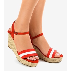 Piros espadrilles ék szandál 9072 1