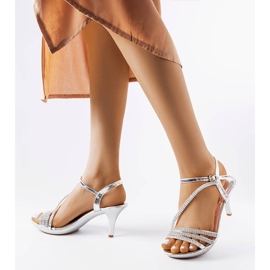 Cittareale ezüst szandál cirkóniákkal 1