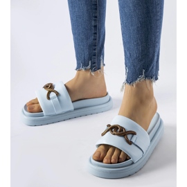 Frédérique kék platformú papucsok 1