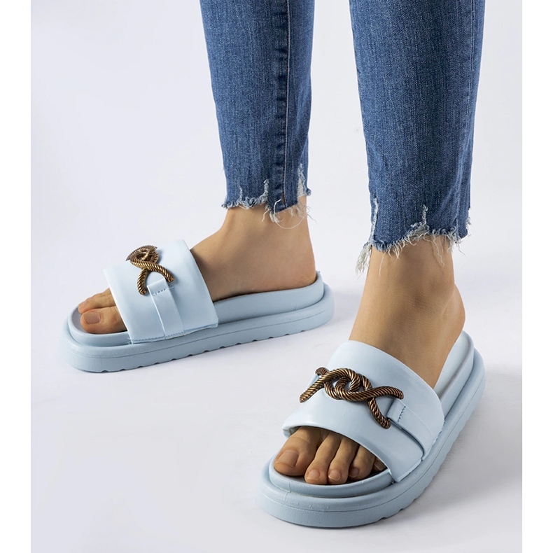 Frédérique kék platformú papucsok 1