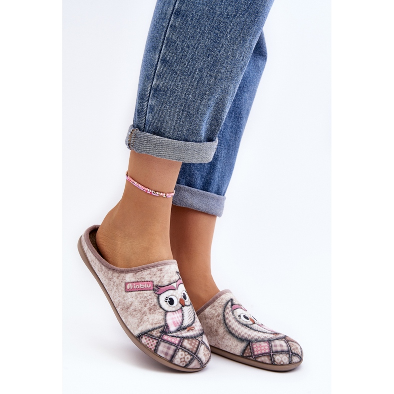 Otthoni papucsok Bagoly Inblu papucs GF000018 bézs 2