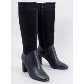 Klasszikus Neita Black magas sarkú csizma fekete 1