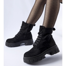 Fekete munkáscipő vastag Qureshi talppal 1