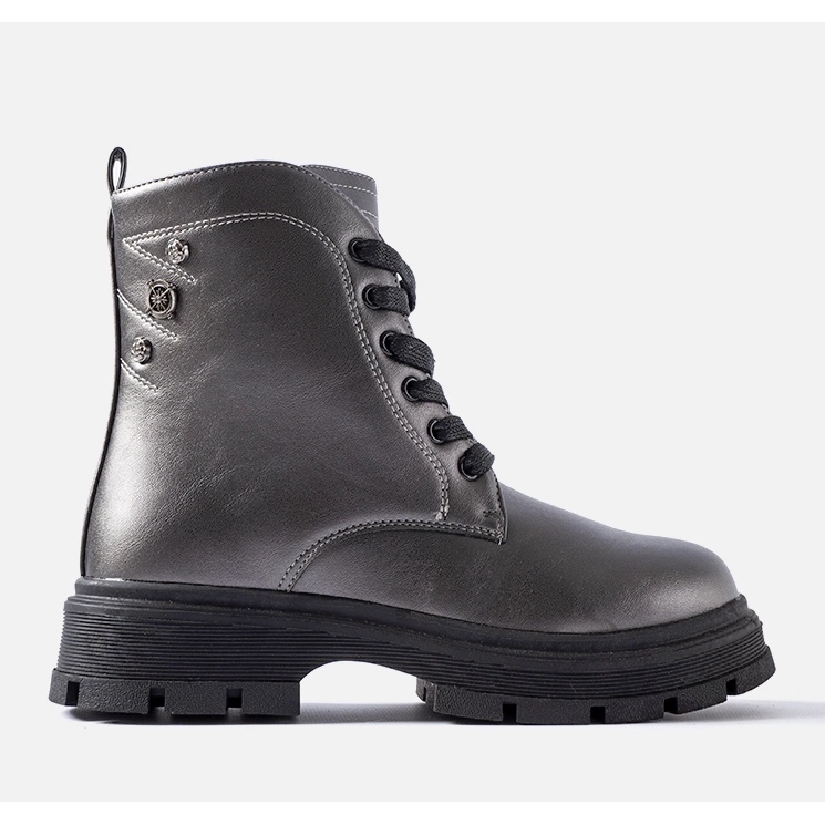 Grafit szigetelésű Basara lánycsizma szürke 1