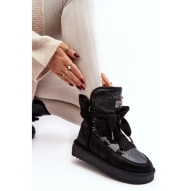 Női hócsizma kötéssel D.Franklin DFSH370006 Fekete 1