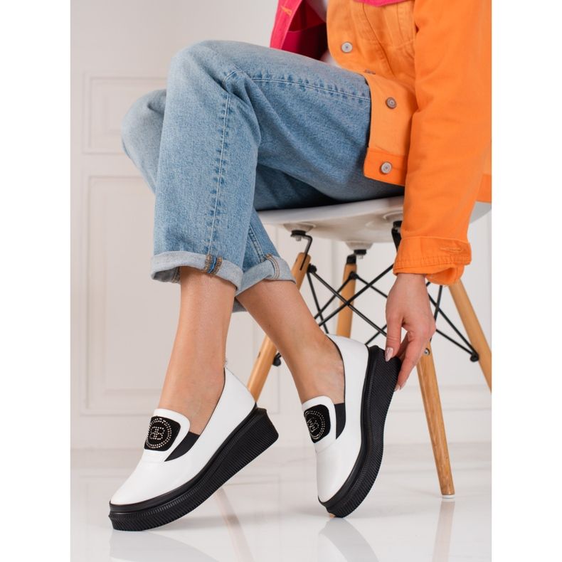 Női fehér bőrcipő 1