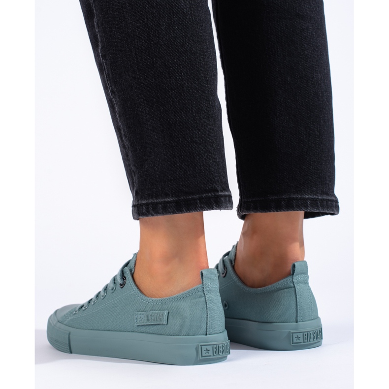 Női sötétzöld tornacipő Big Star LL274019 1