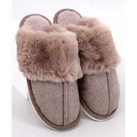 Gregory Brown férfi halszálkás papucs bézs 1