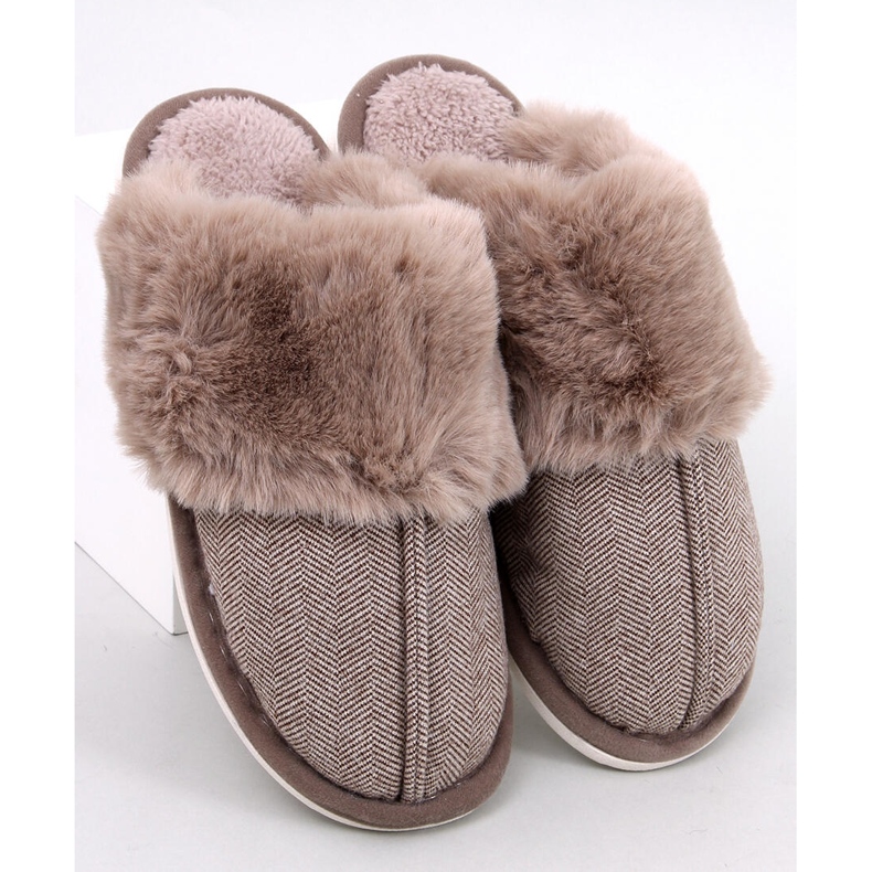 Gregory Brown férfi halszálkás papucs bézs 1