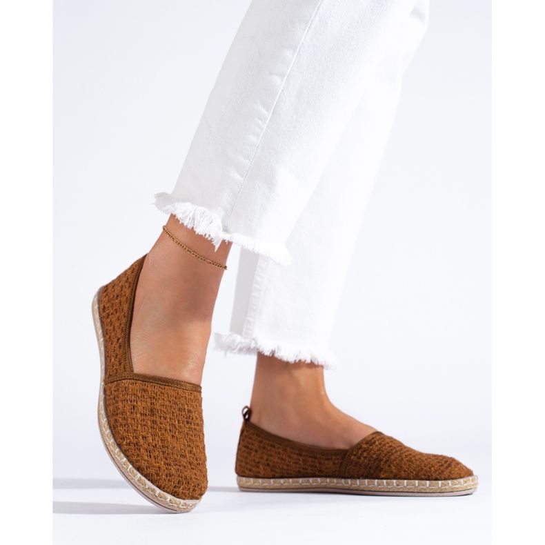 Balada Könnyű textil espadrillák barna 1