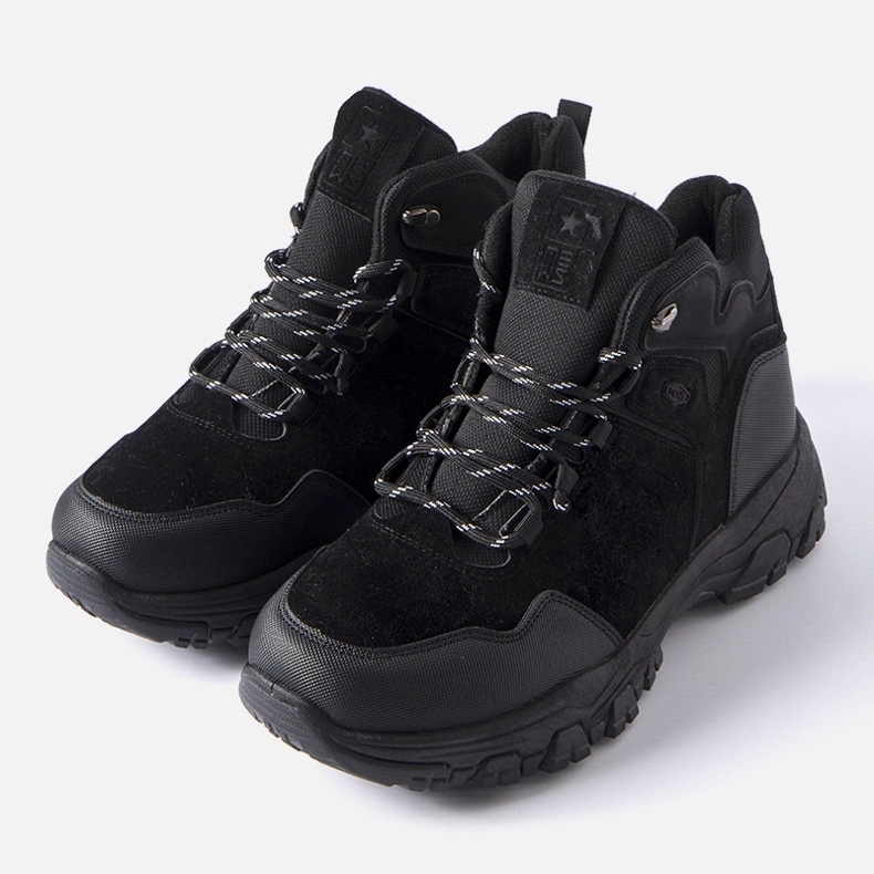 Fekete színű szigetelt férfi öko-velúr Ponte csizma 1