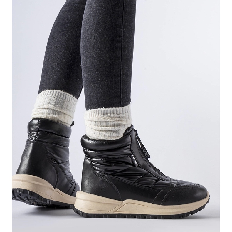 Ritter fekete hőszigetelt hócsizma cipzárral 1