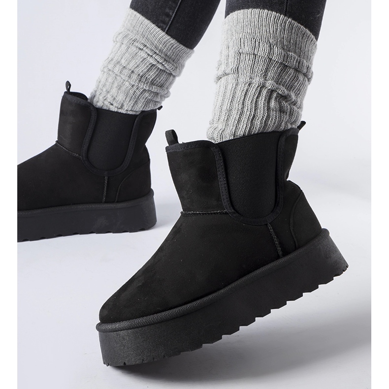 Bertino fekete hócsizma, gumírozott oldalakon 1 Bertino fekete hócsizma, gumírozott oldalakon 1