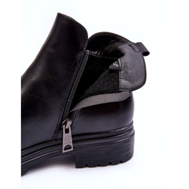 Női csizma öko-bőr szigetelt fekete 4