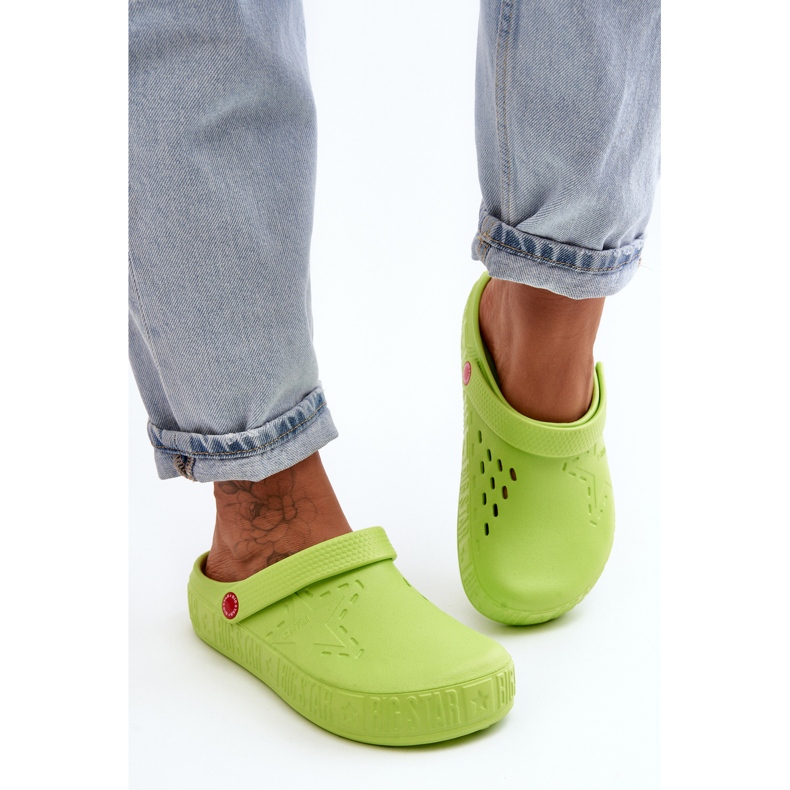 Női könnyű flip-Flops Crocs Big Star II275006 zöld 2