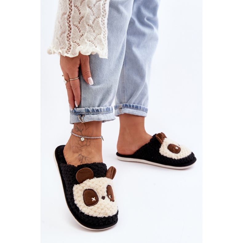 Meleg női papucs fekete Priseth 2