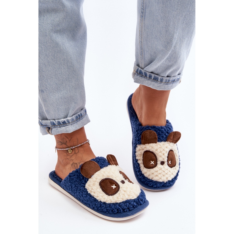 Meleg női papucs, sötétkék Priseth 2