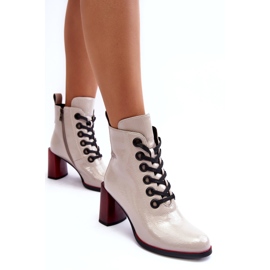 Patent fűzős bokacsizma S.Barski MR870-15 világosszürke 1