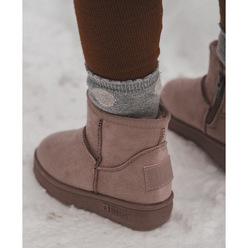 Hószigetelt gyerekcipő cipzárral, rózsaszín Big Star MM374101 2