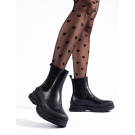 Klasszikus női Shelovet Chelsea csizma fekete 1