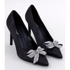 Trini Black szatén tűk masnival fekete 1