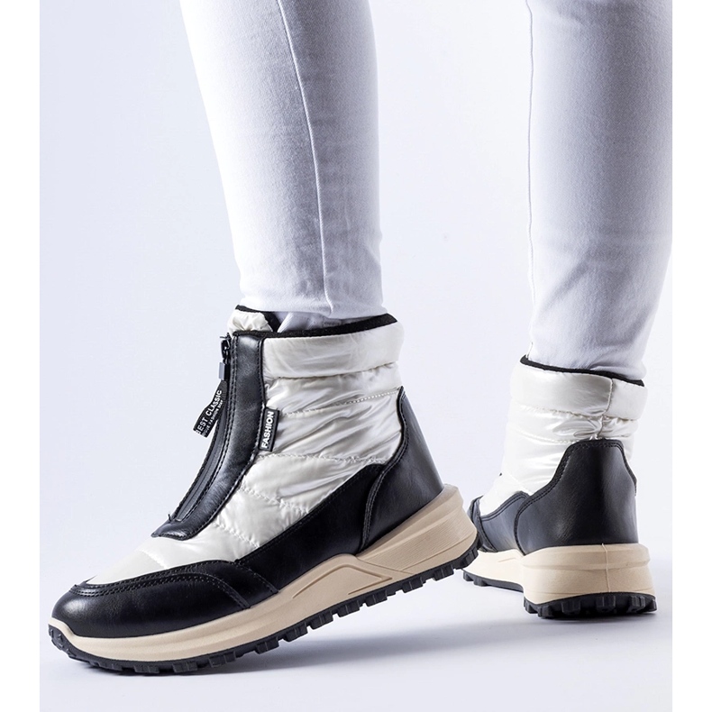 Fehér hőszigetelt hócsizma Ritter cipzárral 1