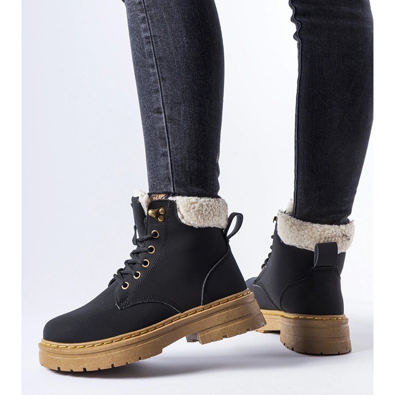 Fekete szigetelt Burgondi munkáscsizma 1