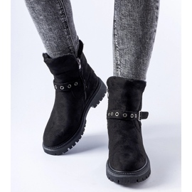 Fekete szigetelt Gibsonia bokacsizma 1