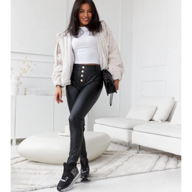 Fekete hőszigetelt tornacipő Deleon csillámmal 1