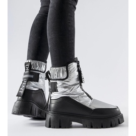 Moorhead ezüst és fekete hőszigetelt hócsizma 1 Moorhead ezüst és fekete hőszigetelt hócsizma 1