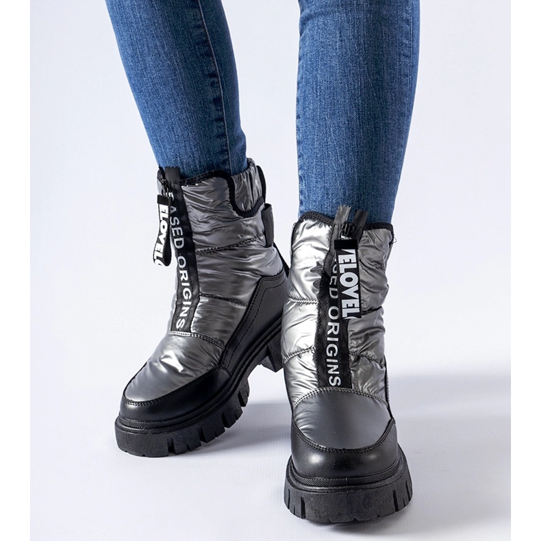 Grafit és fekete szigetelésű Moorhead hócsizma szürke 1