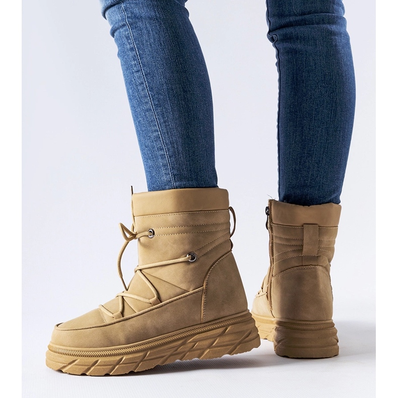 Bézs matt hőszigetelt Jamison hócsizma 1