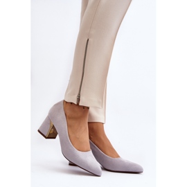 Szürke Steloria magassarkú pumpák 2