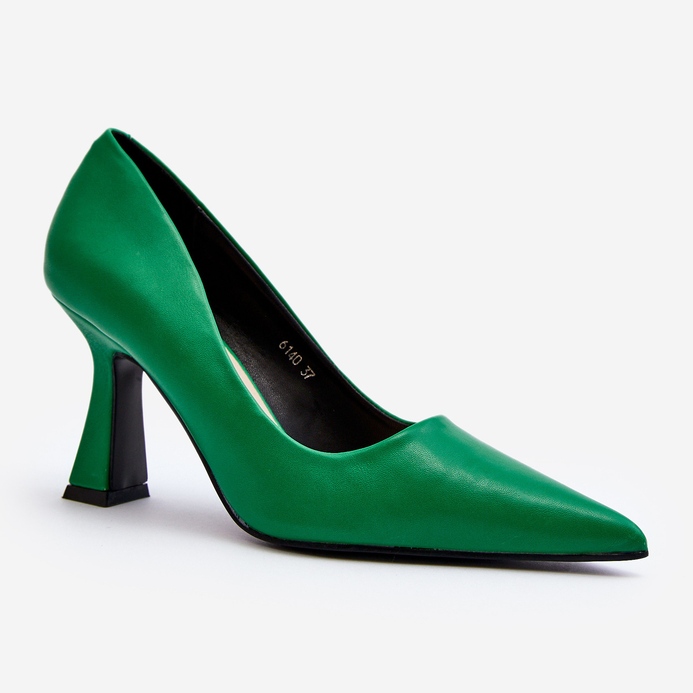 Klasszikus zöld hegyes orrú magassarkú a Delimenától 1