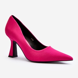 Klasszikus hegyes orrú magassarkú Fuchsia Delimena rózsaszín 2