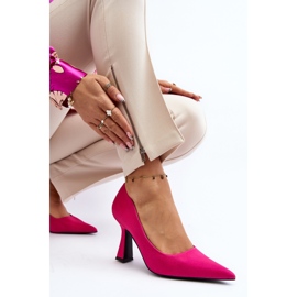 Klasszikus hegyes orrú magassarkú Fuchsia Delimena rózsaszín 1