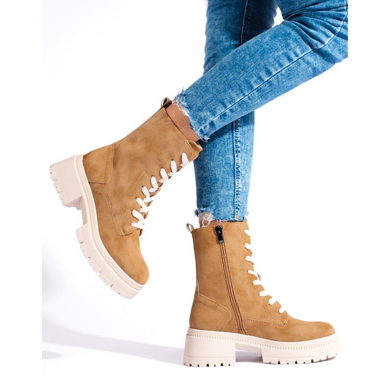 W. Potocki Potocki teve fűzős bokacsizma barna 2 W. Potocki Potocki teve fűzős bokacsizma barna 2