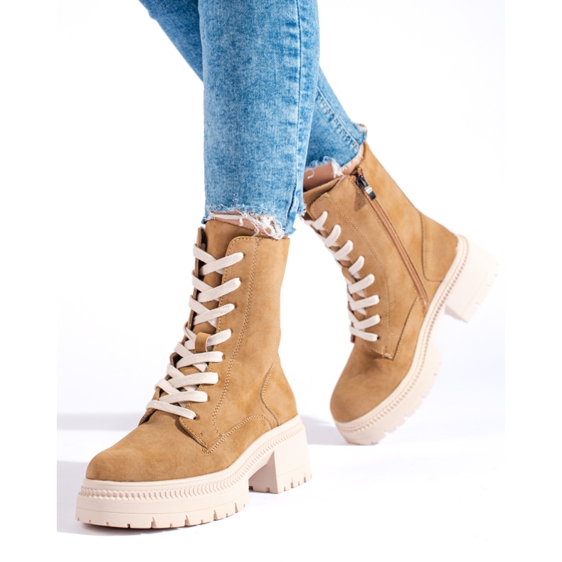 W. Potocki Potocki teve fűzős bokacsizma barna 1 W. Potocki Potocki teve fűzős bokacsizma barna 1